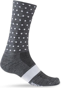 Giro Seasonal Socke charcoal white dots L