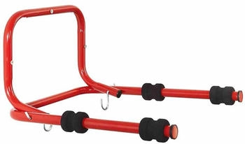 Mottez Klappbare Fahrradwandhalterung für 2 Fahrräder, rot (B053QRAE)