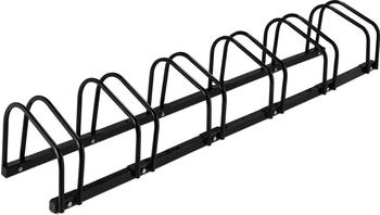 Relaxdays Fahrradständer Boden für 6 Fahrräder bis 60 mm Reifenbreite Metall schwarz (10043639)