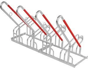 Schulte Fahrradständer für 4 Fahrräder, E-Bike geeignet, feuerverzinkt (R5002-04-02)