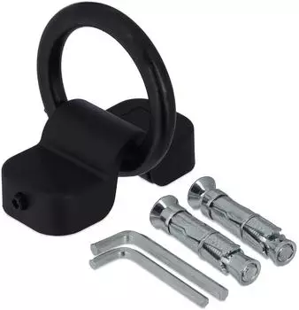 Relaxdays Wand- und Bodenanker für Fahrrad & Motorrad, Stahl, 14mm, schwarz (10045647)