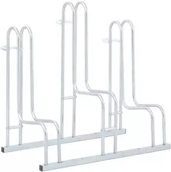 vidaXL Fahrradst&auml;nder freistehend f&uuml;r 3 Fahrr&auml;der, verzinkter Stahl (4005569)