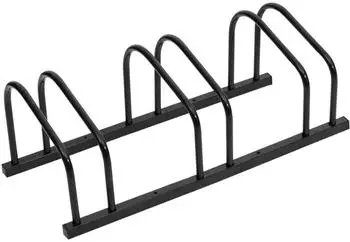 vidaXL Fahrradbügelparker für 3 Fahrräder, Stahl, schwarz (154423)