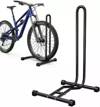 Relaxdays Fahrradständer Boden, Stahl, bis 2,5" Reifenbreite, schwarz