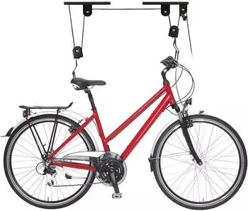 Relaxdays Fahrradlift Deckenmontage Flaschenzug bis 30kg (schwarz)