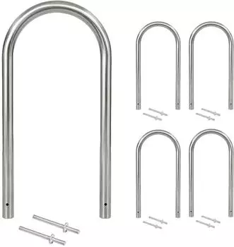 Baumarktplus Fahrradanlehnb&uuml;gel Typ U Edelstahl &Oslash; 60mm, 115x58cm, 5er-Set (34864902)