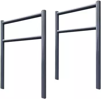 Baumarktplus Fahrradanlehnb&uuml;gel Typ H 115x75cm Stahl anthrazit, 2er-Set (35064901)