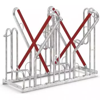 WSM Fahrradständer 4500XBF zweiseitig, 4 Einstellplätze, Stahl