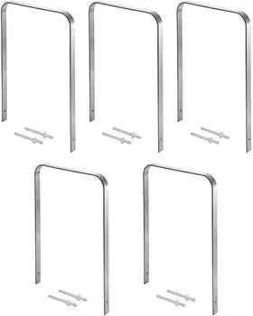 Baumarktplus Fahrradanlehnb&uuml;gel Typ U 5er-Set Edelstahl 117x80cm (35024902)