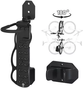 Optio Cycle Vertikale Fahrrad-Wandhalterung, klappbar, 180&deg; schwenkbar, bis 25kg