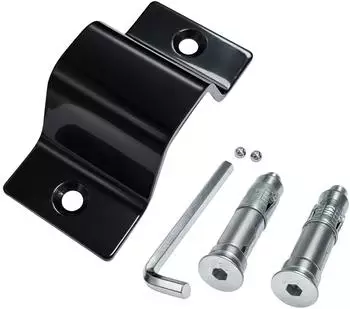Relaxdays Wand- und Bodenanker f&uuml;r Fahrrad & Motorrad, schwarz