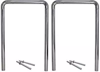 Baumarktplus Fahrradanlehnbügel Typ U Edelstahl 118x78cm, 2er-Set (35029901)