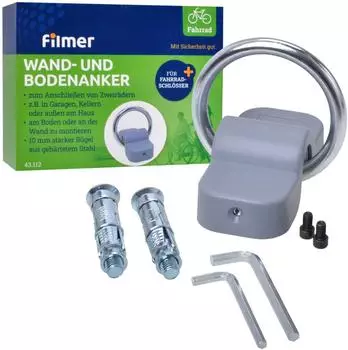 Filmer Wand- und Bodenanker für Fahrradschlösser und -ketten (43112)