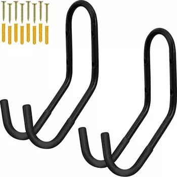 Wellgro Wand-Fahrradhalter 2er-Set, Stahl, schwarz