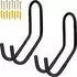 Wellgro Wand-Fahrradhalter 2er-Set, Stahl, schwarz