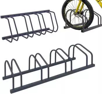 Relaxdays Fahrradst&auml;nder Boden- & Wandmontage, 4 R&auml;der, Stahl, anthrazit