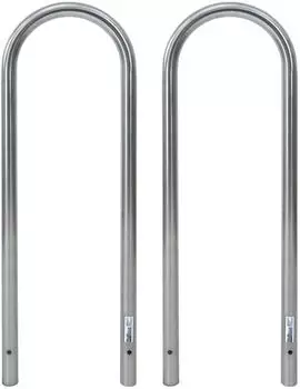 Baumarktplus Fahrradanlehnbügel Typ U 115x41cm Edelstahl Ø49mm, 2er-Set (34999901)