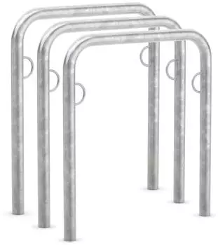 K&ouml;nig Werbeanlagen Trust 10 Fahrrad-Anlehnb&uuml;gel zum Einbetonieren, 750mm, 3er-Pack (l170_105500081)