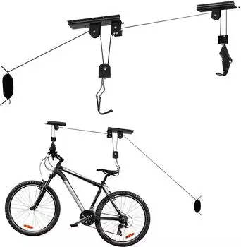 Wiltec Fahrradlift Deckenhalter Seilzug 20kg (60387)