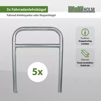 Baumarktplus Parker Fahrradb&uuml;gel mit Baumschutz 5er Set (34876902)