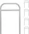 Trutzholm Fahrradanlehnbügel Typ H 115x78cm Stahl feuerverzinkt Ø49mm, 5er-Set (34946902)