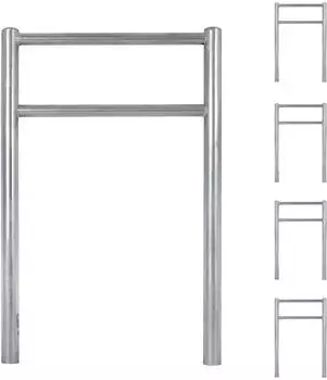 Baumarktplus Fahrradanlehnb&uuml;gel mit Knieholm Typ H, Stahl feuerverzinkt, 115x75cm, &Oslash;60mm, 5er-Set (35063902)