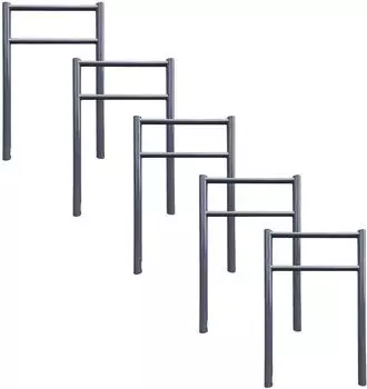 Baumarktplus Fahrradanlehnb&uuml;gel Typ H 115x75cm Stahl anthrazit, 5er-Set (35064902)