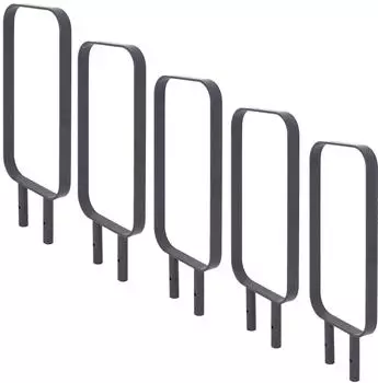 Baumarktplus Fahrradanlehnb&uuml;gel 5er-Set 115x45cm Flachstahl 12mm anthrazit (35066902)
