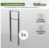 Baumarktplus Fahrrad-Anlehnbügel Typ H Flachstahl anthrazit 5er-Set (34955902)