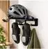 Relaxdays Fahrrad-Wandhalterung 3-in-1 mit Ablage und Haken, schwarz