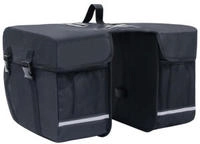 vidaXL Doppel-Fahrradtasche f&uuml;r Gep&auml;cktr&auml;ger Wasserdicht 35 L Schwarz