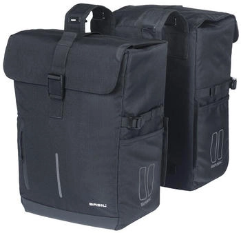 Basil Double pannier bag Move black