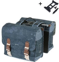 Basil Boheme Doppelte Fahrradtasche MIK - 35L, Blau, Wasserabweisend, Inkl.