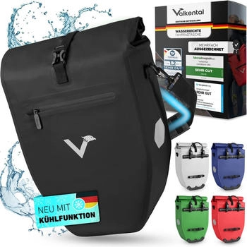 Valkental Fahrradtasche 28L schwarz