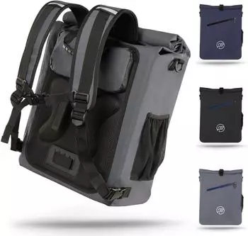 Forrider 3in1 Fahrradtasche f&uuml;r Gep&auml;cktr&auml;ger mit Rucksack Wasserdicht 27L grau