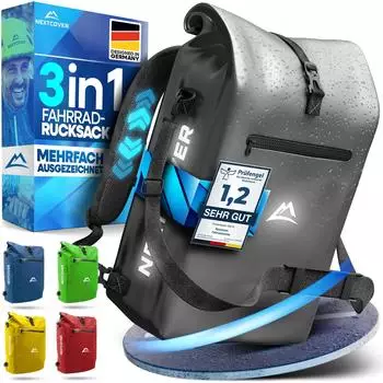 Nextcover 3in1 Fahrradtasche schwarz