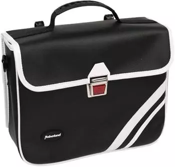 Haberland Einzeltasche Kunstleder 10l Retro schwarz/weiß (1180893)