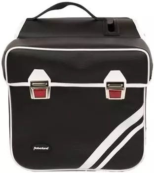 Haberland Doppeltasche Kunstleder 25l Retro schwarz/weiß (1180909)