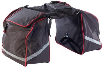 Xcase Gepäckträgertasche Paar schwarz mit Reflektionsstreifen