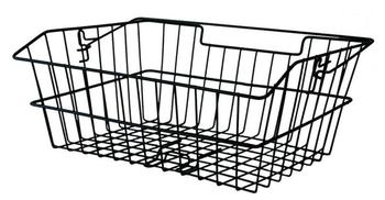 XLC Hinterradkorb PVC 39x30x17cm, schwarz, weitmaschig