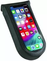 KLICKfix Phone Bag Tour S mit Adapter transparent/schwarz, mit Drehkupplung, schwarz