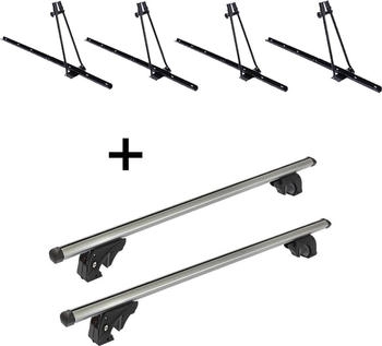VDP 4x ORION + Dachträger/Relingträger LION1 kompatibel mit für VW Golf V (1K) Cross (5 Türer) 07-10 (VDP_4ORION_K39_LION1_VOLKSWAGEN6)