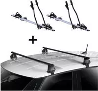2x Fahrradtr&auml;ger SAGITTAR + Dachtr&auml;ger VDP EVO Stahl kompatibel mit f&uuml;r Skoda