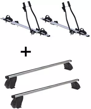 VDP 2x SAGITTAR + Dachtr&auml;ger K1 PRO Aluminium f&uuml;r VW Traporter T5 09-15 (VDP_2SAGITTAR_K1PFP02_VW5)