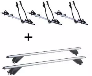 VDP 3x SAGITTAR + Alu Dachtr&auml;ger RB003 f&uuml;r Subaru Forester 5T&uuml;rer 1997-2002 (VDP_3SAGITTAR_VDP-R-003-120_SUBARU1)