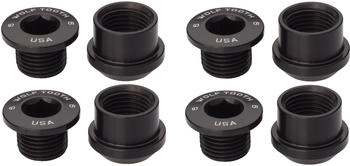 Wolf Tooth Components Kettenblattschrauben und -muttern 4 Stück black