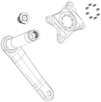 SRAM Kurbelarmschutz f&uuml;r E-MTB, Kunststoff, schwarz, 2 St&uuml;ck
