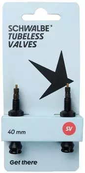 Schwalbe Tubeless Ventil SV Presta 40mm, schwarz, 2er-Set (SB3534)