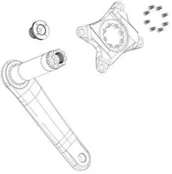 SRAM Kurbelschrauben, schwarz (11.6118.073.000)