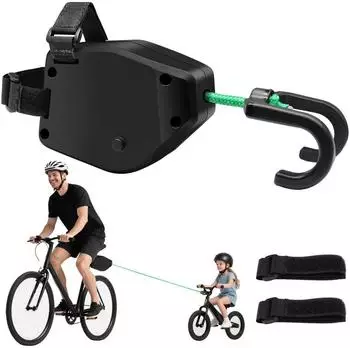LuxusKollektion Fahrrad-Abschleppseil f&uuml;r Kinder 2,5m, schwarz
